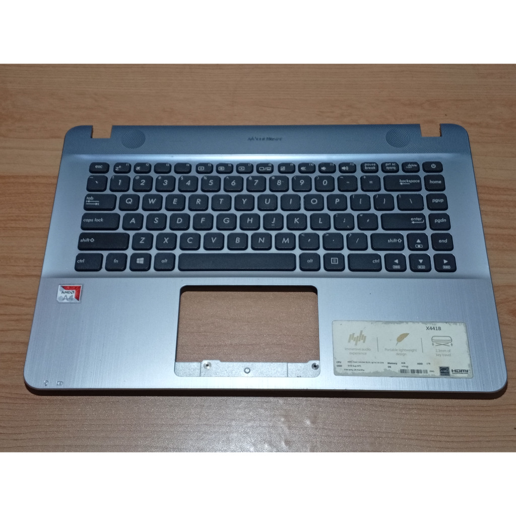 Casing Frame Keyboard Laptop Asus X441B silver