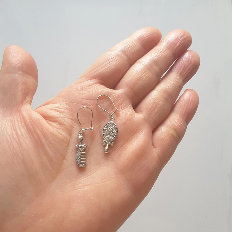 Anting-anting Emas Putih Model Cermin-Sisir 2,15 gram (Kadar 750)