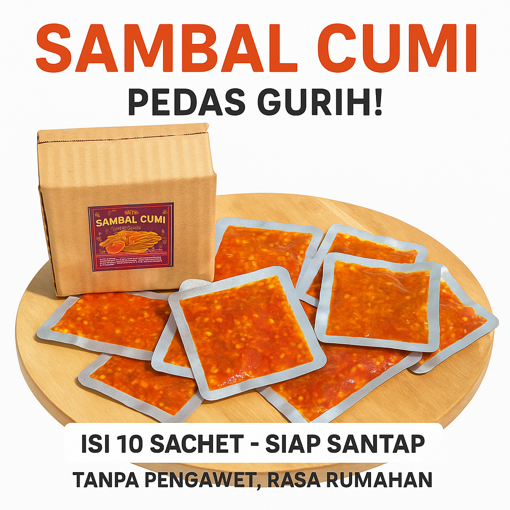 

Sambal Baby Cumi Isi 10 Sachet - Siap Santap Tanpa Pengawet Rasa Rumahan Asin Gurih - Lebih Hemat