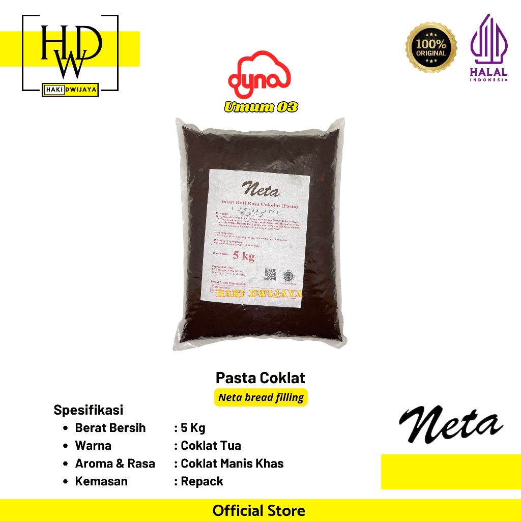 

[5Kg] Neta Pasta, Selai, Filling Rasa Coklat Berkualitas