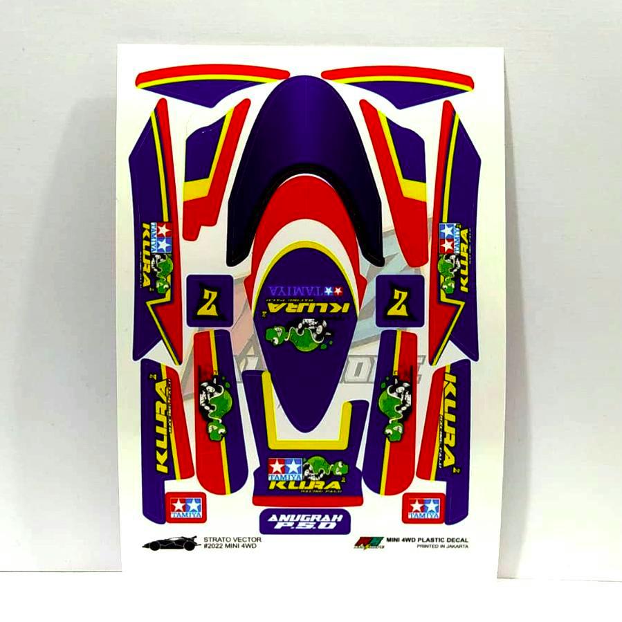 Stiker Strato Vector - Kura2 Racer - Body Biru - Vinnyl