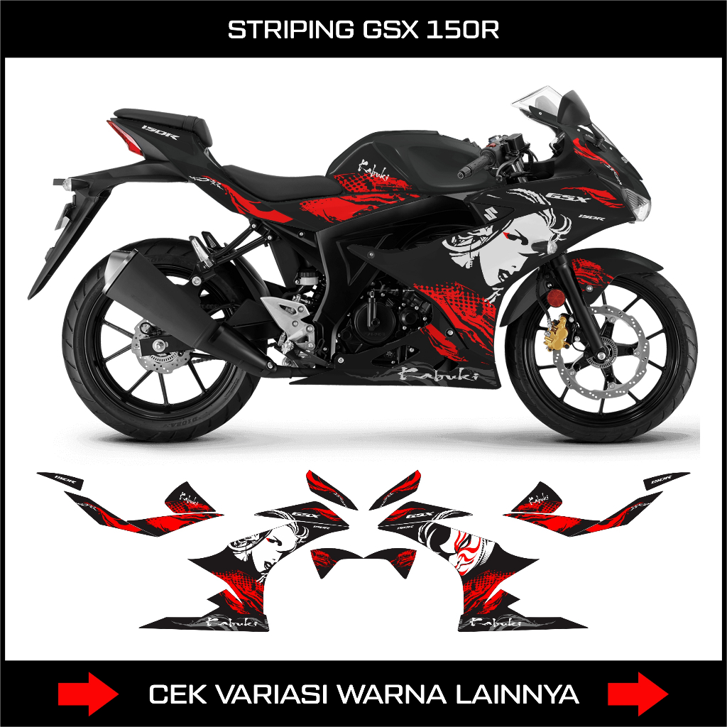STRIPING STICKER GSX 150R / DECAL VARIASI SUZUKI GSX 150 R