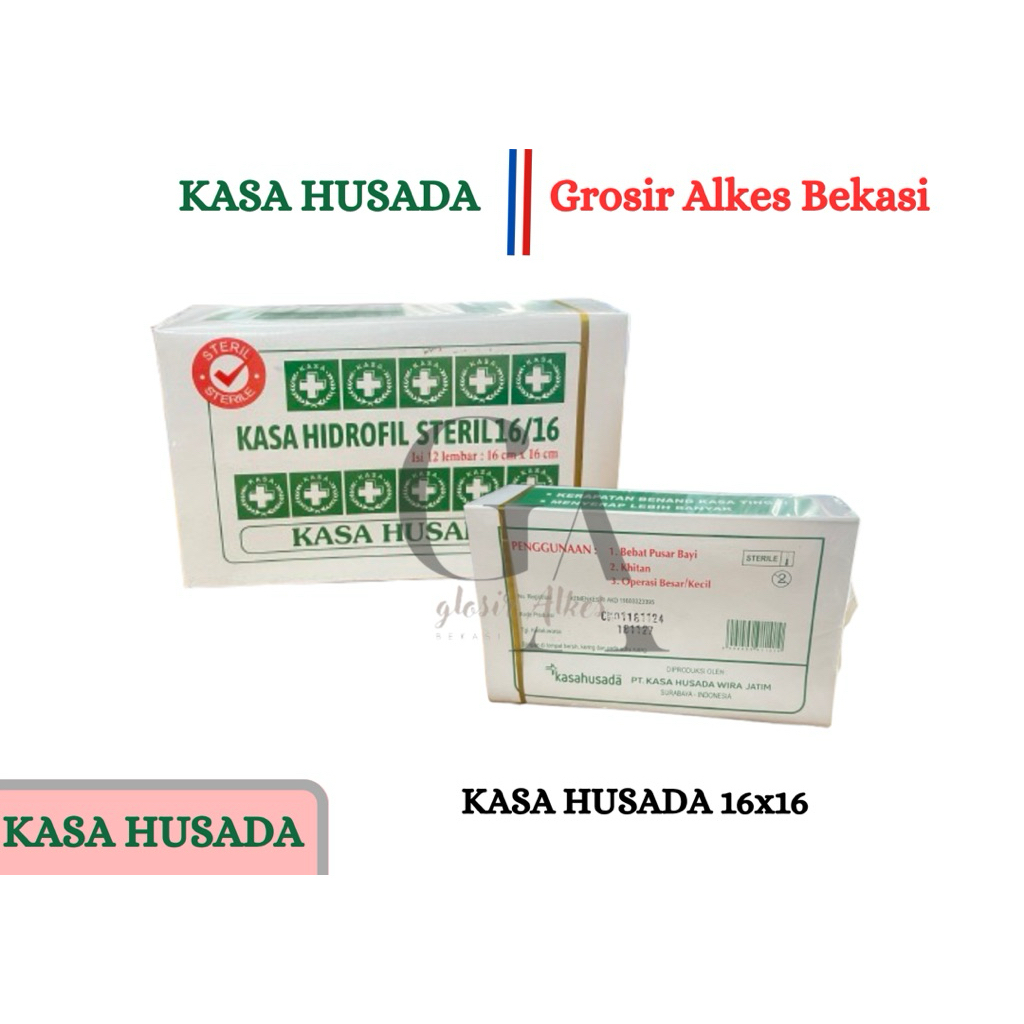 Kasa Husada 16 x 16 isi 12 dan 16 lembar