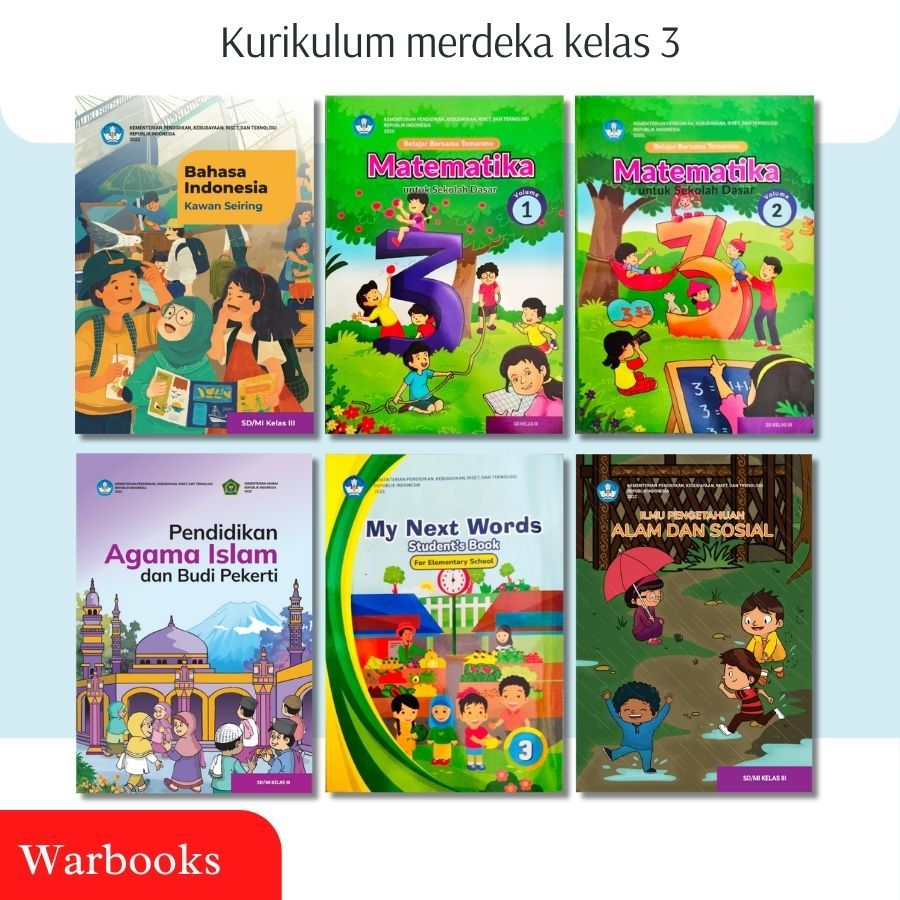 Paket Buku Kelas 3 SD Kurikulum Merdeka (6 Buku)