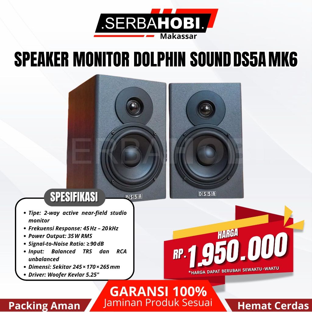 Speaker Monitor ISK DS5A Pro Studio Monitor Speaker Flat