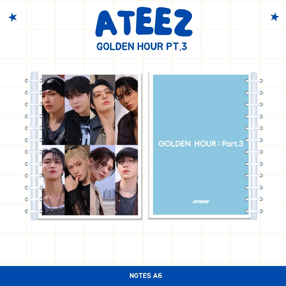 

A6 NOTES ATEEZ GOLDEN HOUR BUKU NOTE NOTEBOOK KPOP UNOFFICIAL YUNHO YEOSANG MINGI WOOYOUNG JONGHO