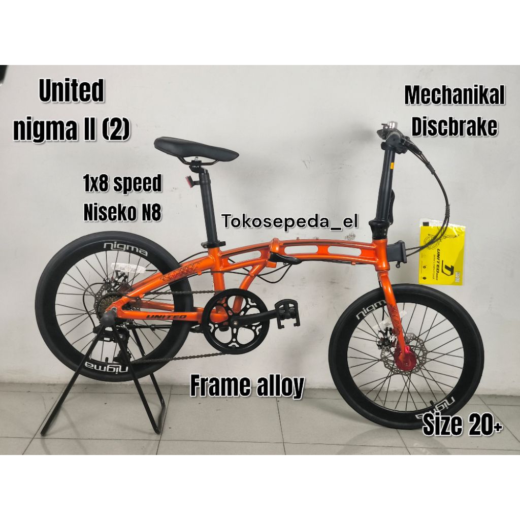 sepeda lipat united nigma 2 size 20+
