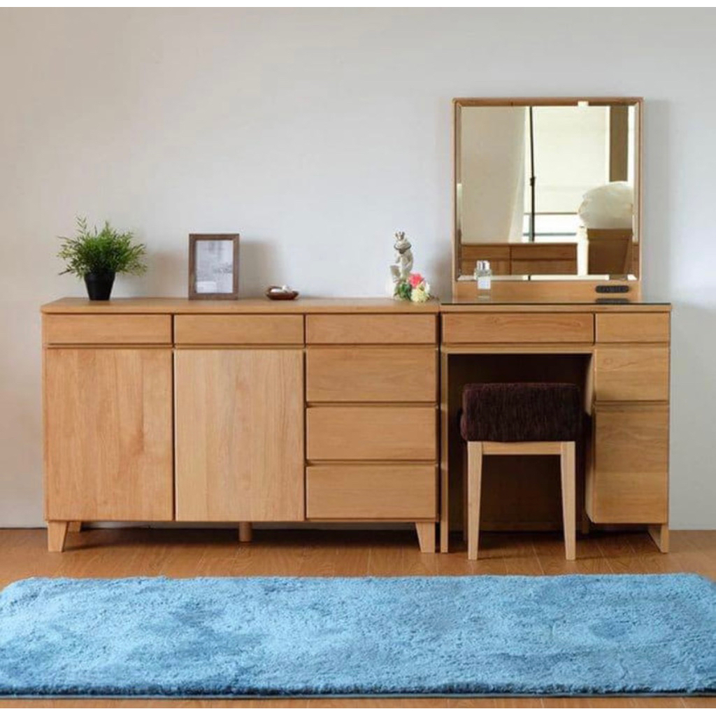 Bufet kombinasi meja rias bufet serbaguna kayu jati