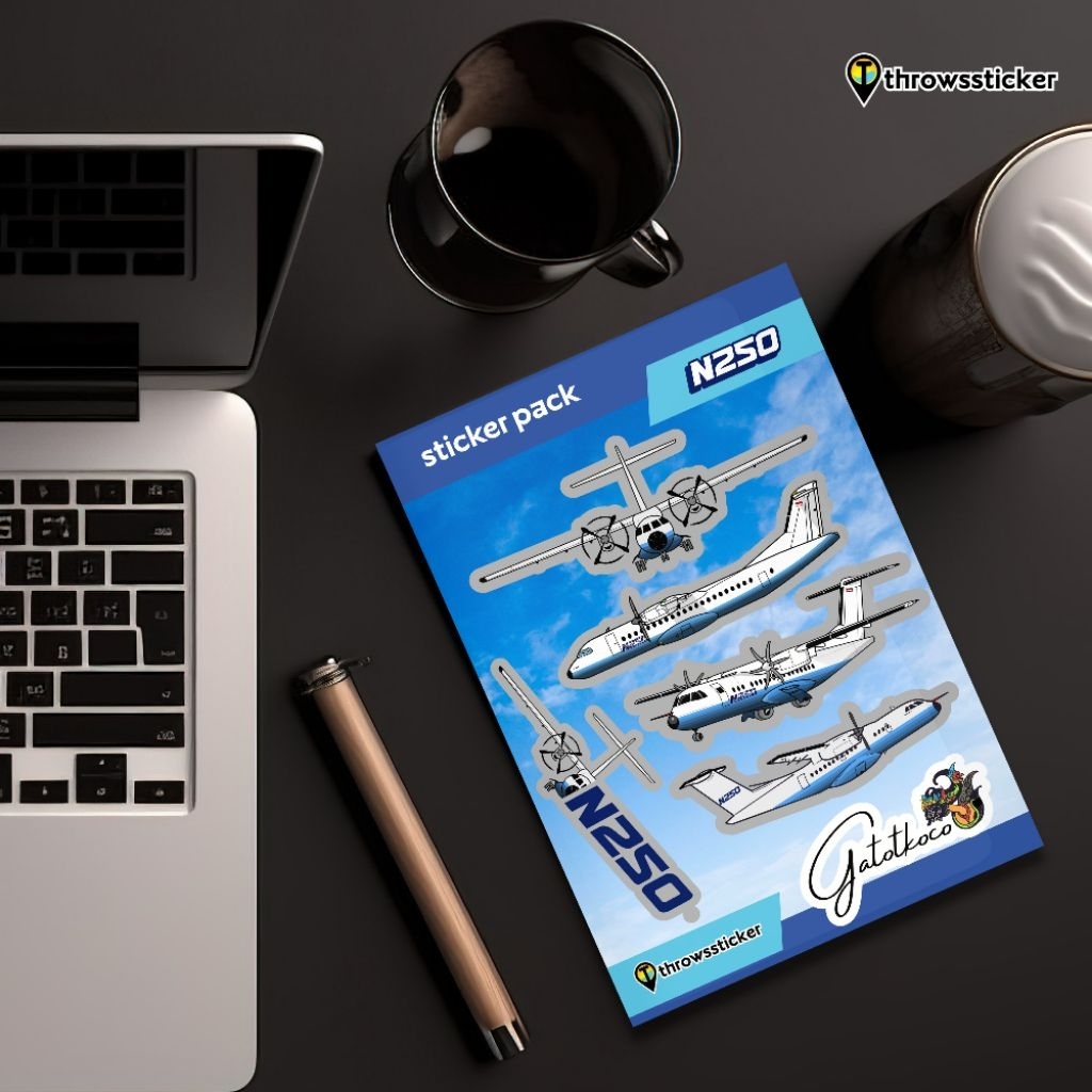 Sticker Pack Pesawat N250 – Koleksi Throwssticker