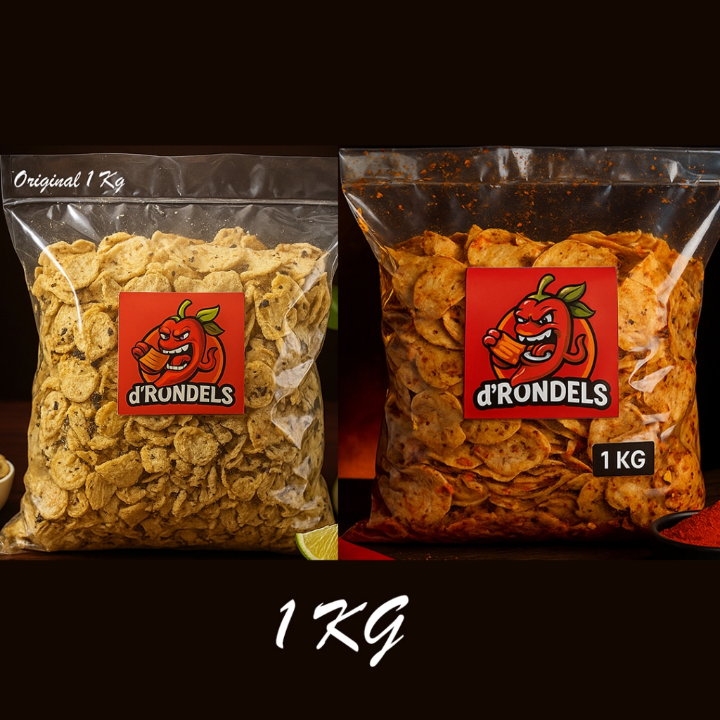 

Basreng Koin Pedas / Original Daun Jeruk d`Rondels Basreng - Cemilan Snack Renyah Gurih Pedas