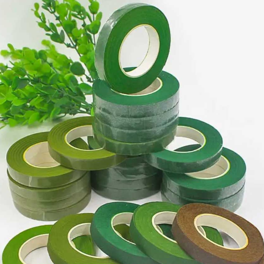 

[ 1 PCS ] Floral Tape Hijau 12mm 30 Yard Kertas Isolasi Perekat Batang Bunga Untuk Buket Dan Hias