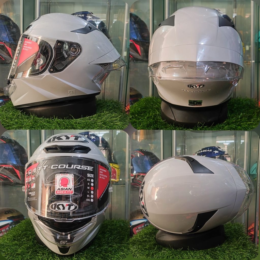 KYT TT COURSE ASPHALT GREY PLUS SPOILER ORIGINAL KYT