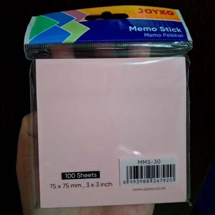 

(Additional) Sticky Notes for Gentle or Lovely Stationary Hampers - Stick Notes JOYKO 100 sheets 75 x 75 mm