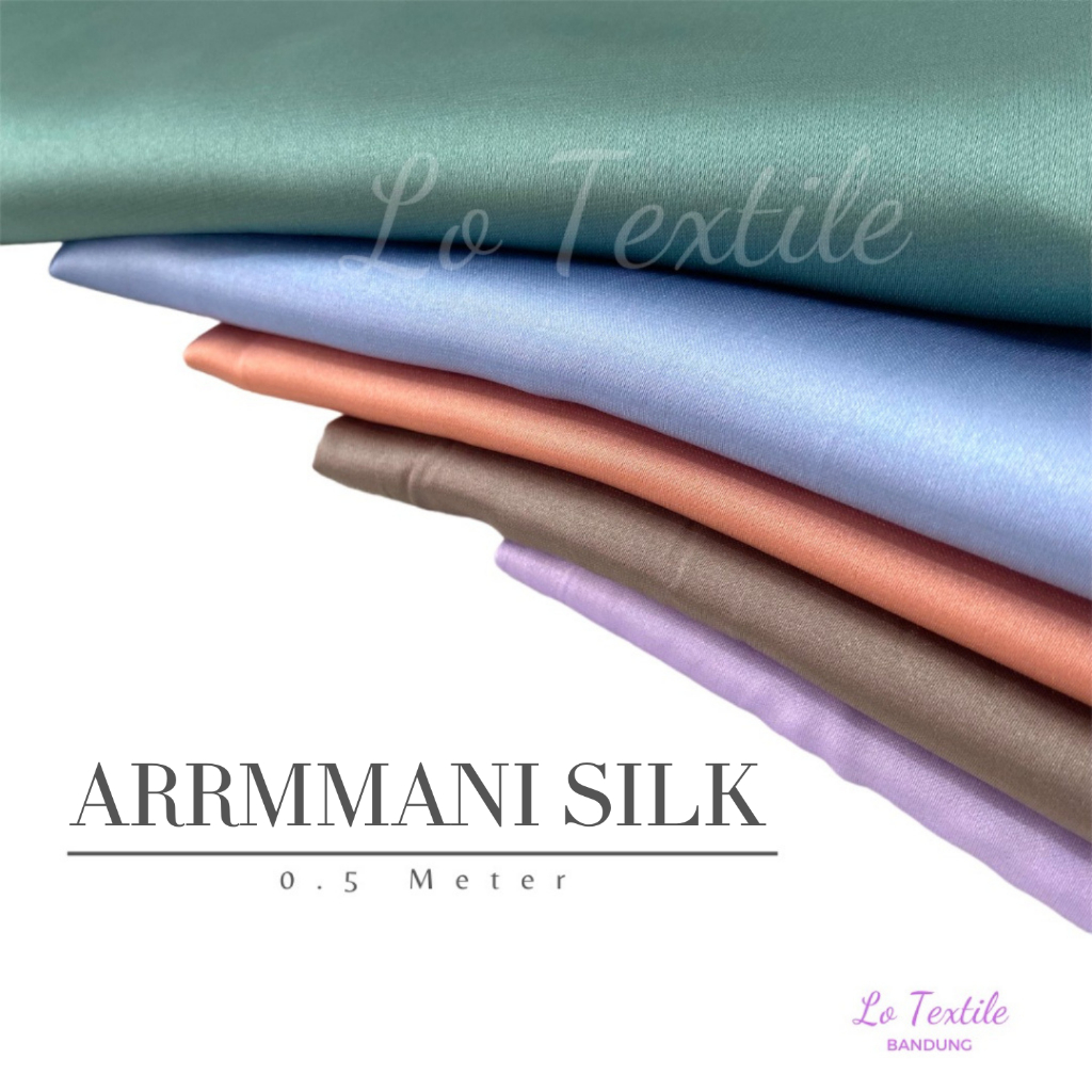 Bahan Kain Bridesmaid Pengantin Pagar Ayu Baju Pesta 0.5 Meter - Kain Satin Arrmmany Silk Premium