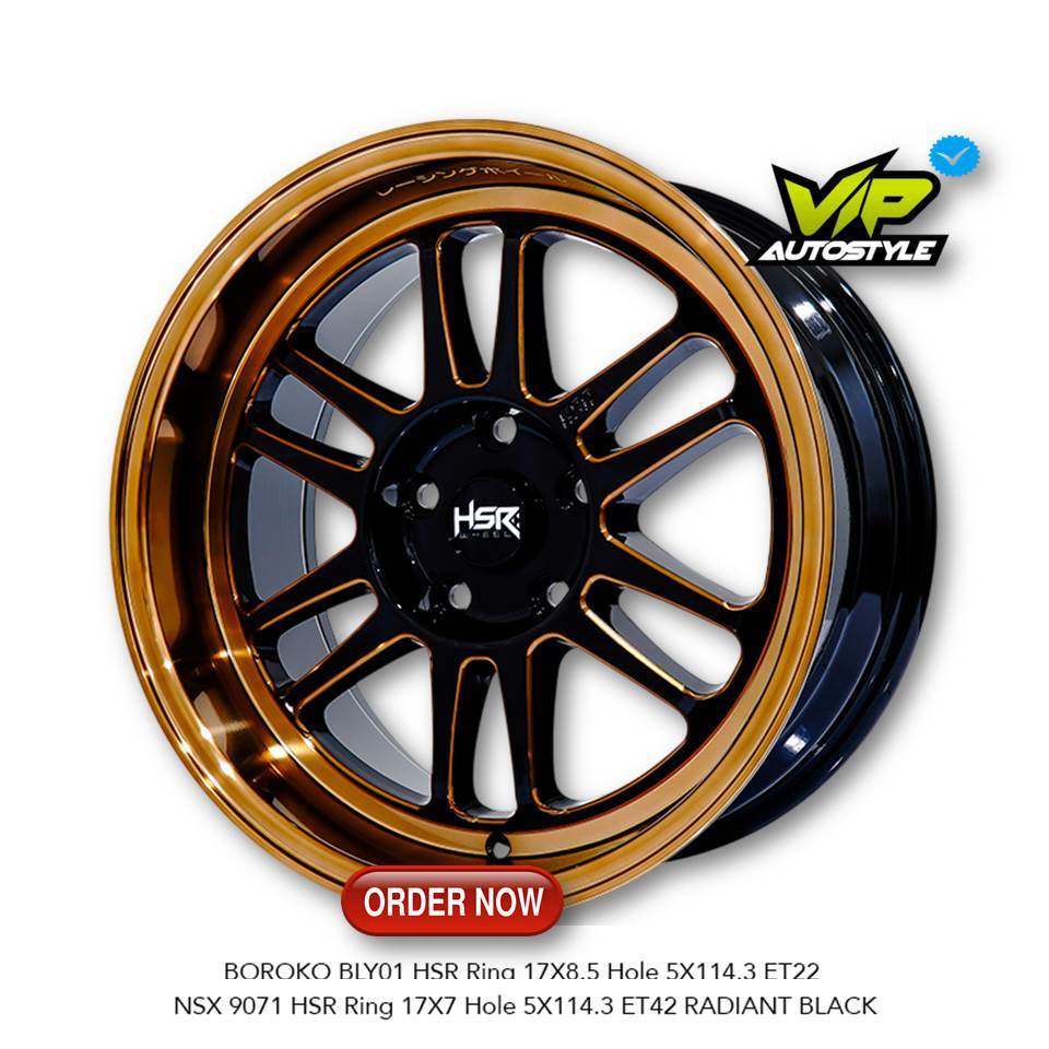 VELG MOBIL HSR R17 UNTUK CRV, HRV, PALISADE, TUCSON RING 17 HSR BOROKO BLY01 - HSR WHEEL SUNTER
