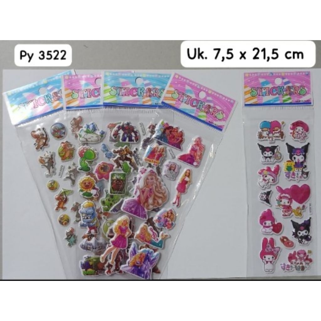 

mainan stiker timbul pendek isi 20 pcs