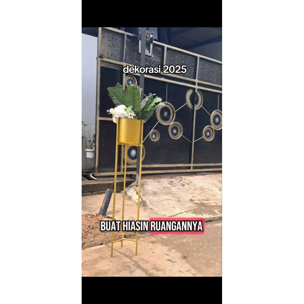 stand + pot tinggi 100 cm