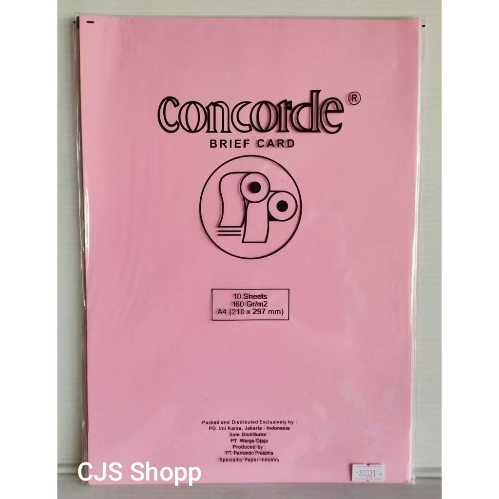 

Kertas Concorde A4 160Gr PINK 80321 / Concord A4 160Gr