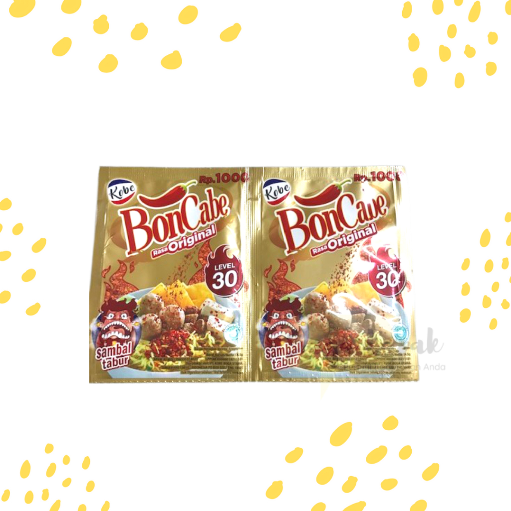 

BonCabe Lv 30 Cabai Tabur 1 RENTENG ISI 12PCS Bubuk Cabe Kobe Original
