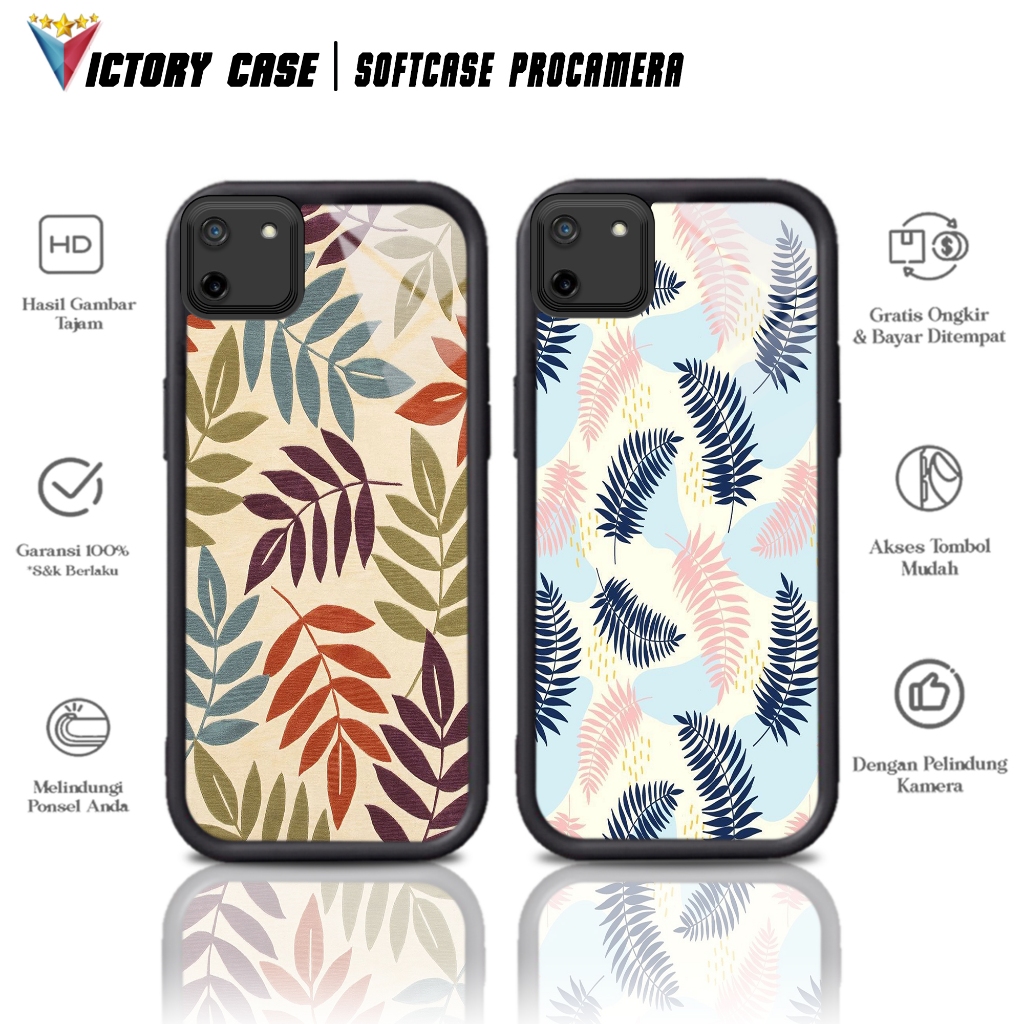Case Premium Compatible For REALME C11 2020 LAMA Motif [ DAUN ] Casing Softcase Glossy Anti Jamur