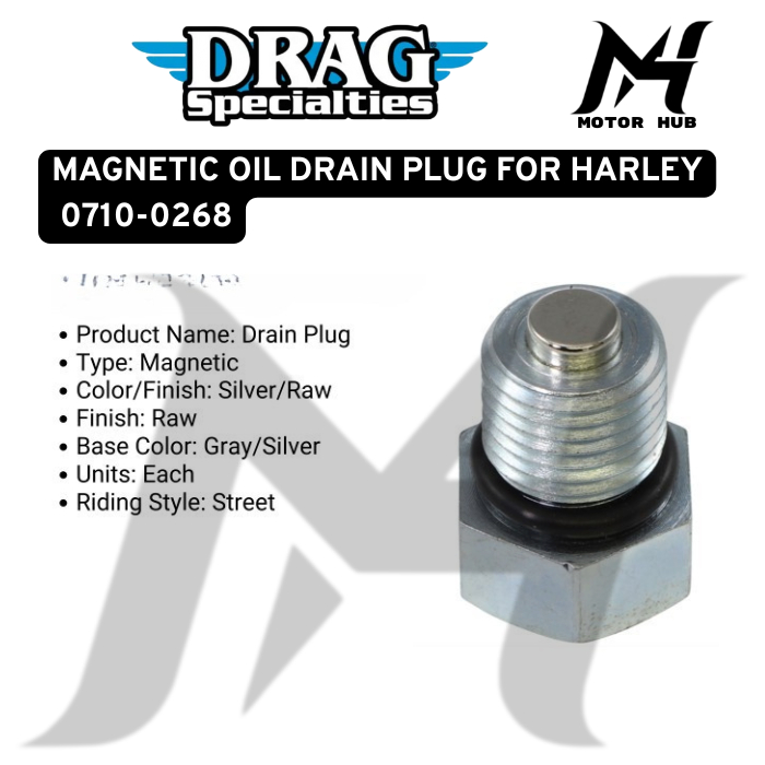 MAGNETIC OIL DRAIN PLUG FOR HARLEY 0710-0268