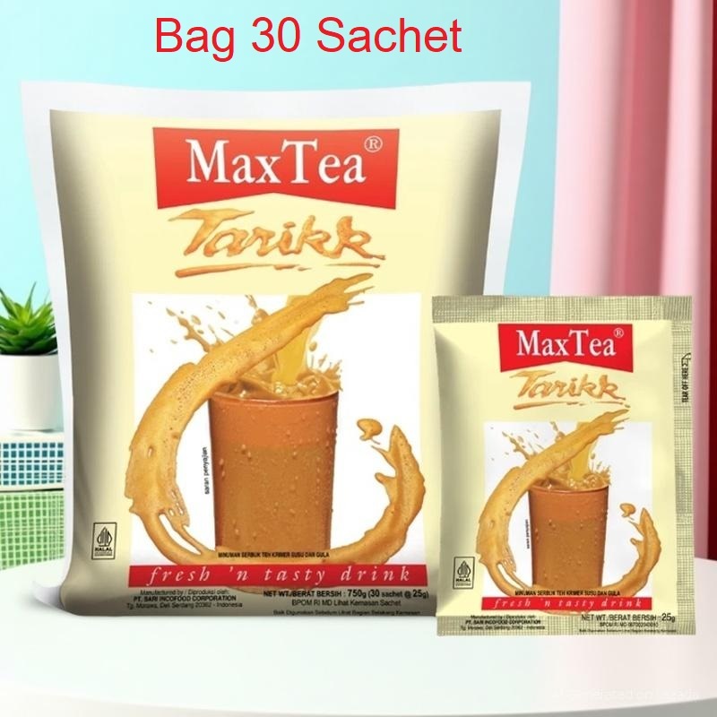 

Max Teh Tarik Bag tea 30 Sachet Minuman Bubuk Teh Susu Instant