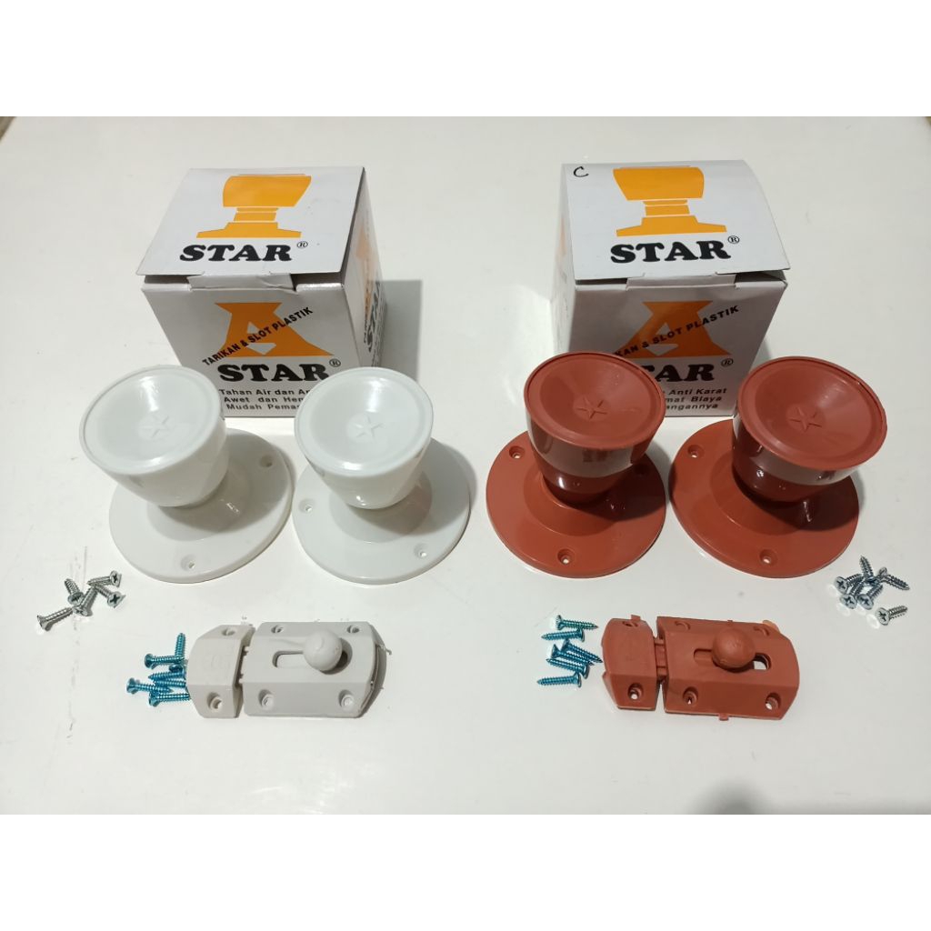 Tarikan slot PVC pintu kamar mandi / Handle PVC kamar mandi / Kunci kamar mandi PVC