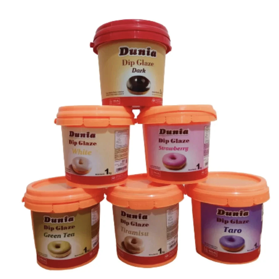 

Dunia Dip Glaze Eco 1kg All Variant Topping Donut