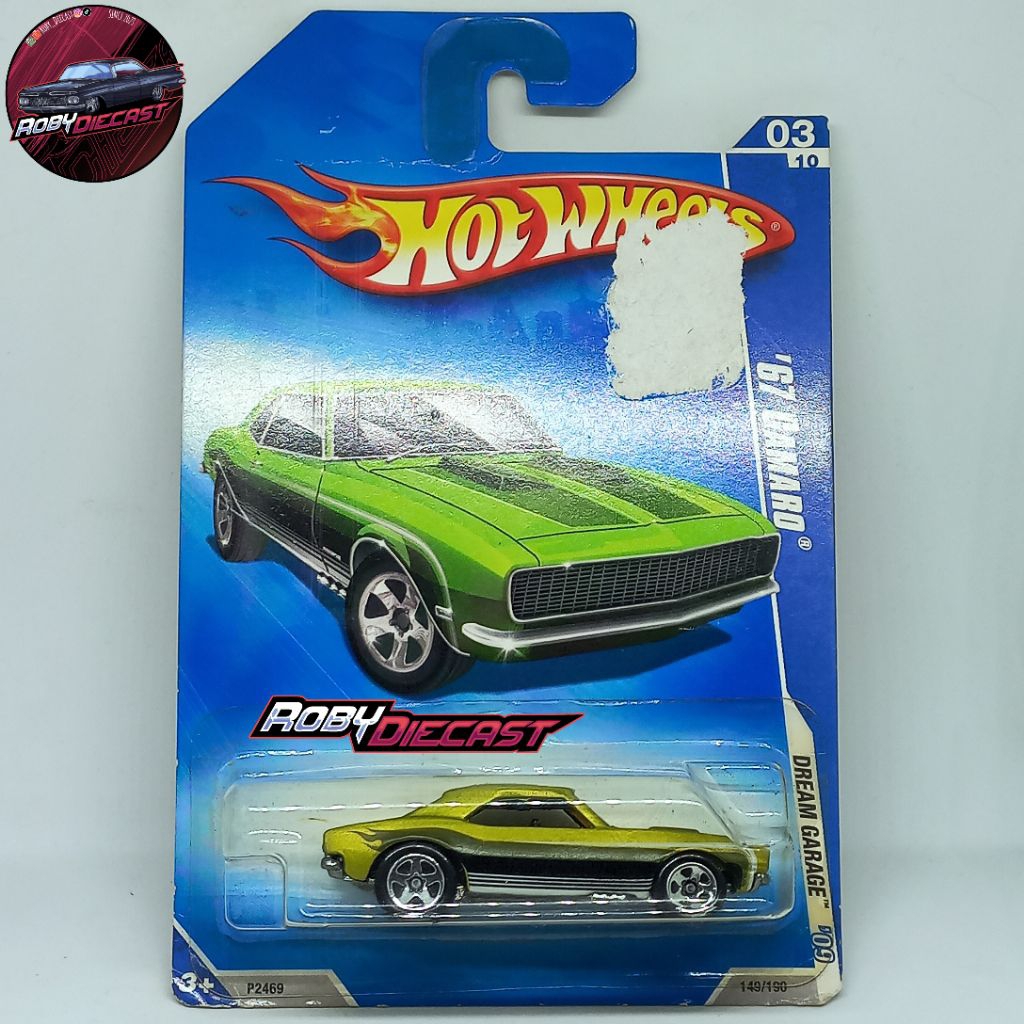 Hot Wheels '67 Camaro Green Dream Garage Open Hood