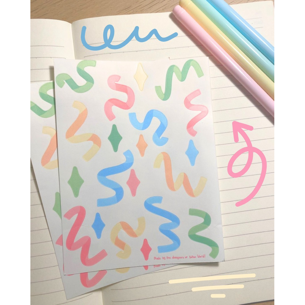 

Confetti Deco | waterproof vinyl stickers, aesthetic confetti decoration stickers, journaling decorations, confetti stickers, stiker lucu