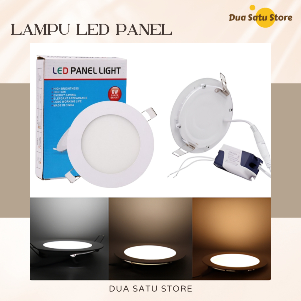 Lampu LED Panel Light Bulat Sangat tipis Super Bright