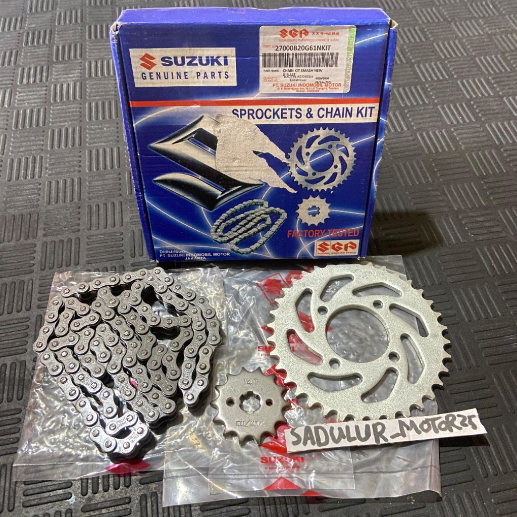 Gir+rantai Suzuki smash new/smash old, Shogun 125,110, smash Titan