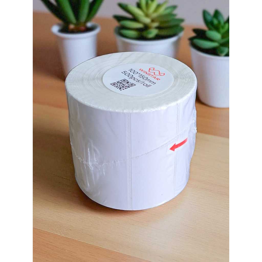 Label Barcode Winstar 100 x 150 isi 500 Kertas Sticker Thermal Resi 100x150mm WINSTAR ISI 500 PREMIU