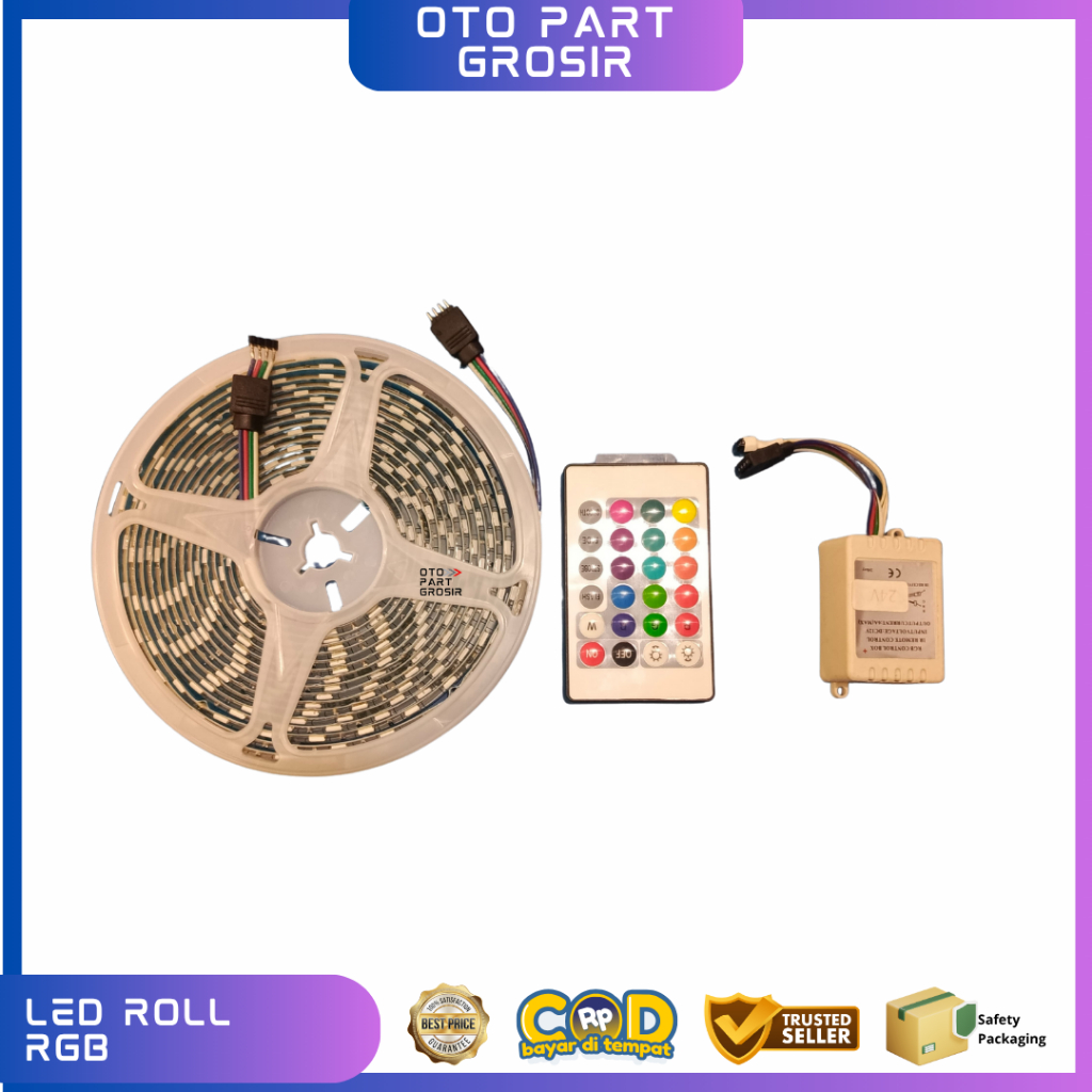 Led roll RGB Led strip banyak warna dengan modul/Led Roll RGB