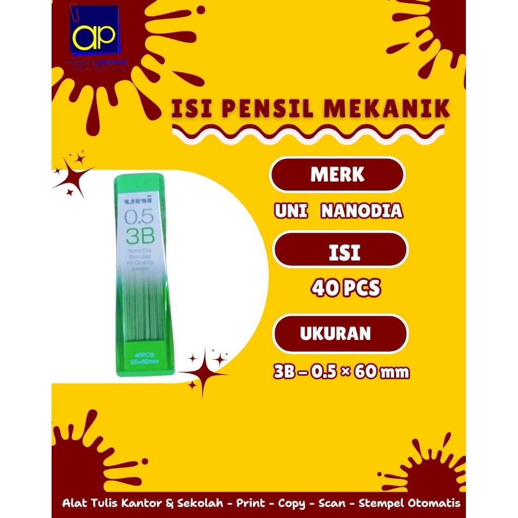 

Isi Pensil Mekanik Uni 0.5 3B