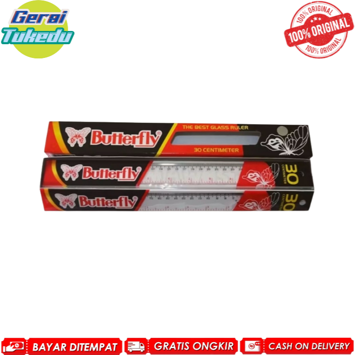 

KODE A | BUTTERFLY PENGGARIS PLASTIK 30 CM