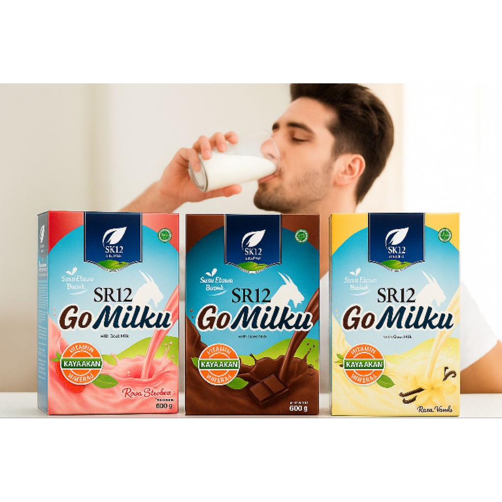 

SR12 GOmilku susu etawa asli susu kambing,dengan varian rasa. Coklat.strowbery.vanila.kaya akan manfaat cocok untuk penderita diabetes untuk kesehatan tulang,jantung,lambung