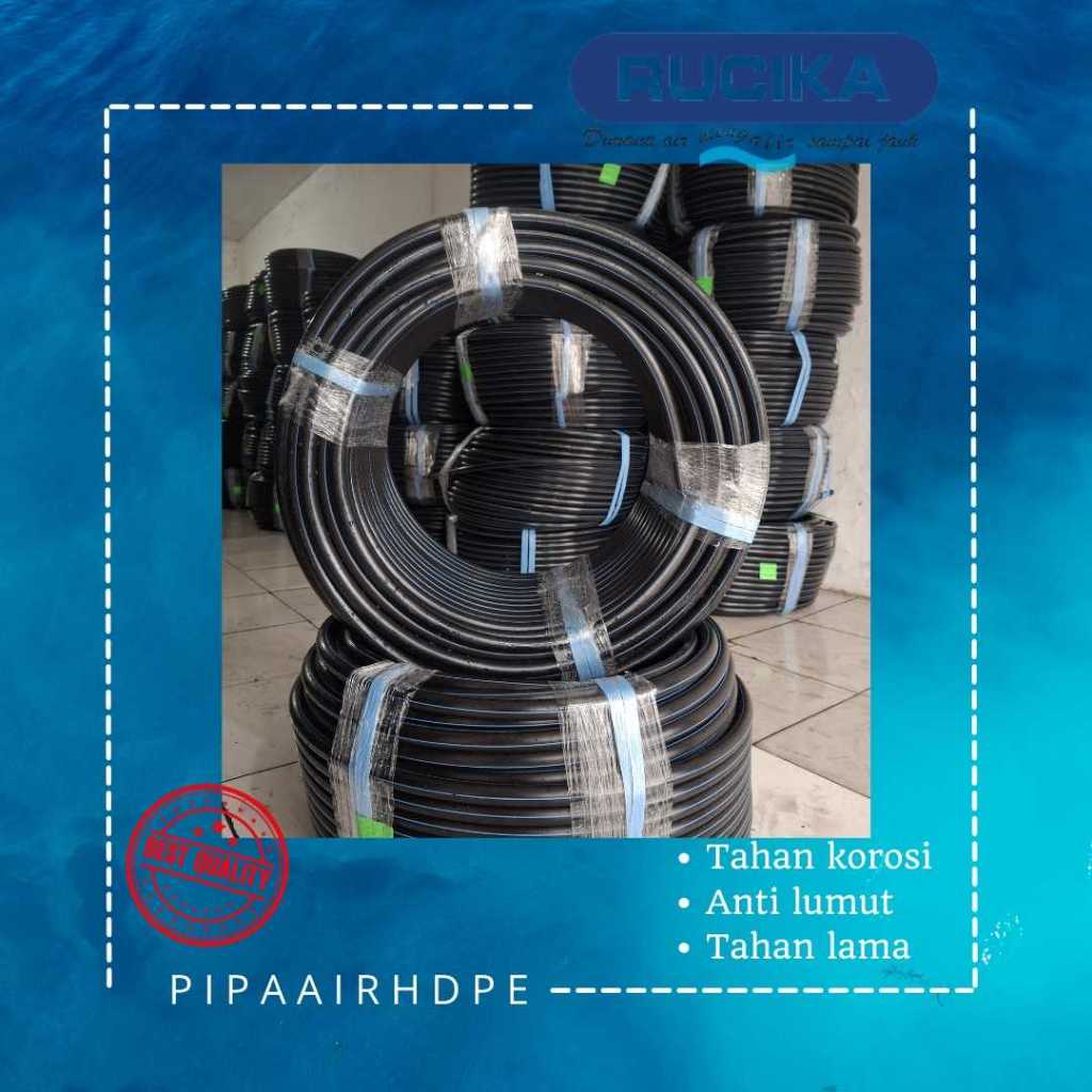 PIPA HDPE RUCIKA 1/2" (20mm) PN16 ECERAN PER 10Meter / selang air hdpe