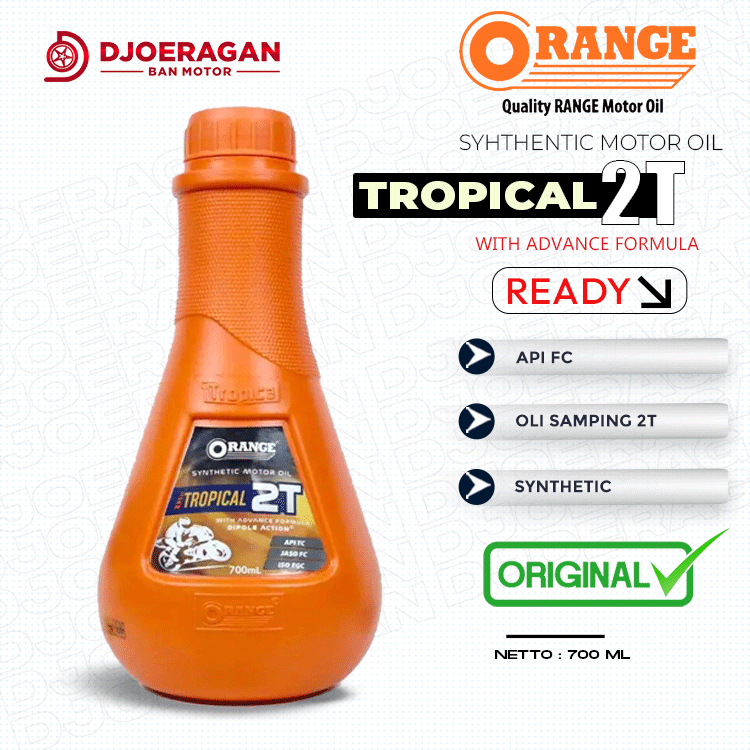 Oli Samping 2T Orange Tropical 700ml / 0.7L Original Motor 2T / 2Tak