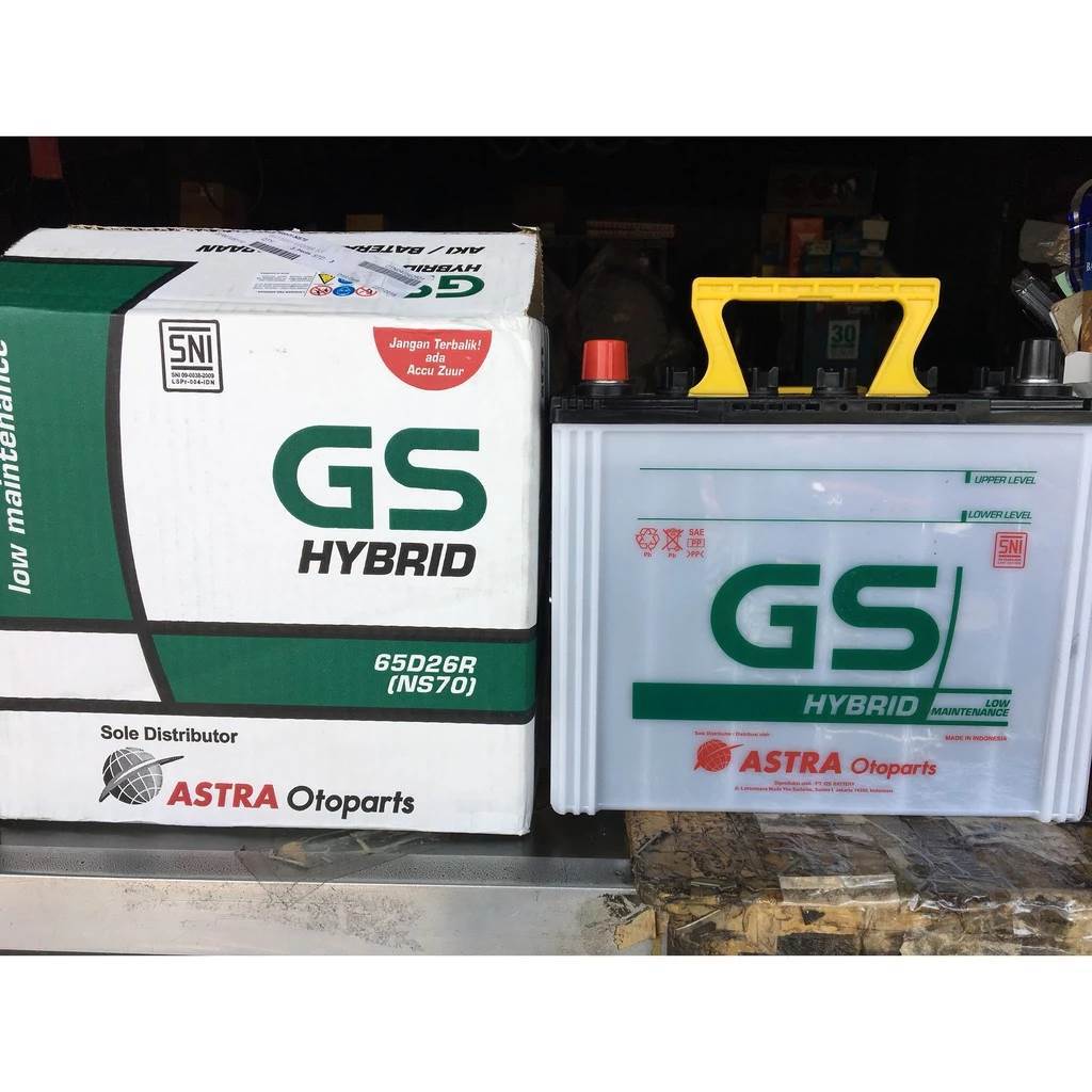 Aki Accu Baterai Battery Ori GS Astra GS Hybrid NS70 12V 65 AH 65D26R