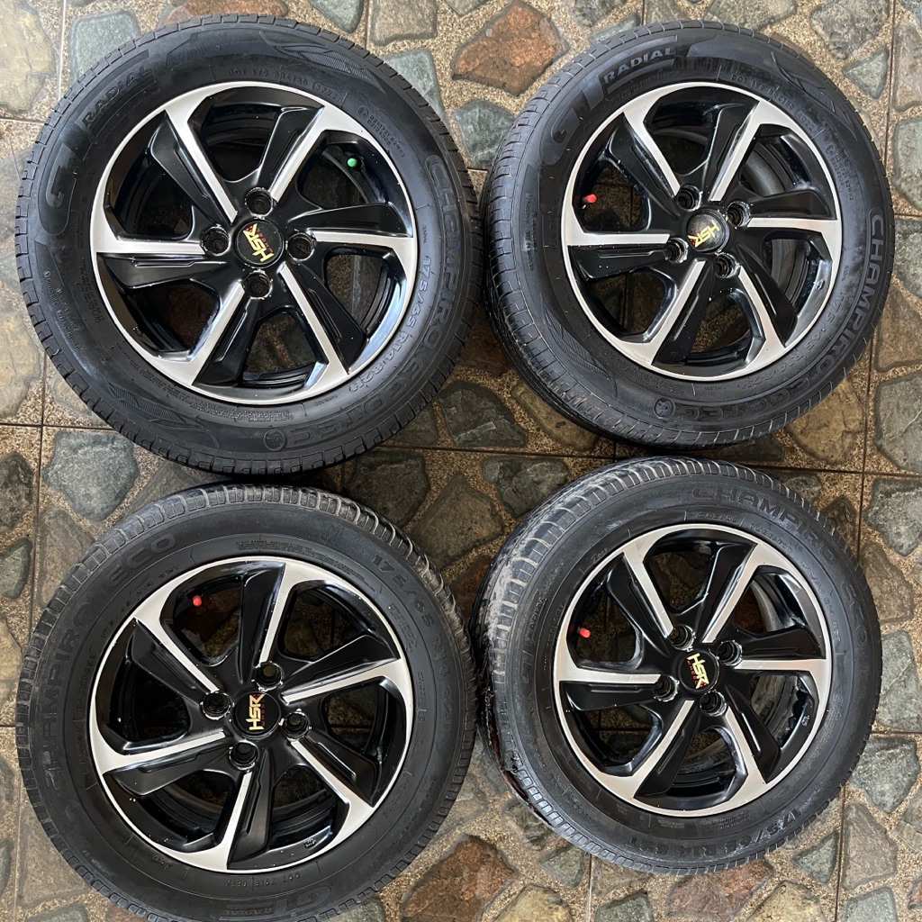 4 Velg HSR (Oem) Plus Ban for BRIO CALYA AYLA AGYA JAZZ