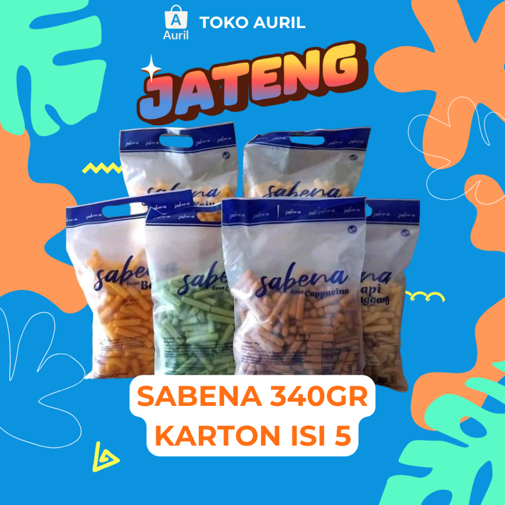 

[PAKET 1DUS/KARTON/5 PCS] SABENA 34 GRAM SNACK STICK JAGUNG BAKAR/BALADO/KEJU/SAPI PANGGANG/MIX 1 DUS/KARTON/5 PCS MURAH