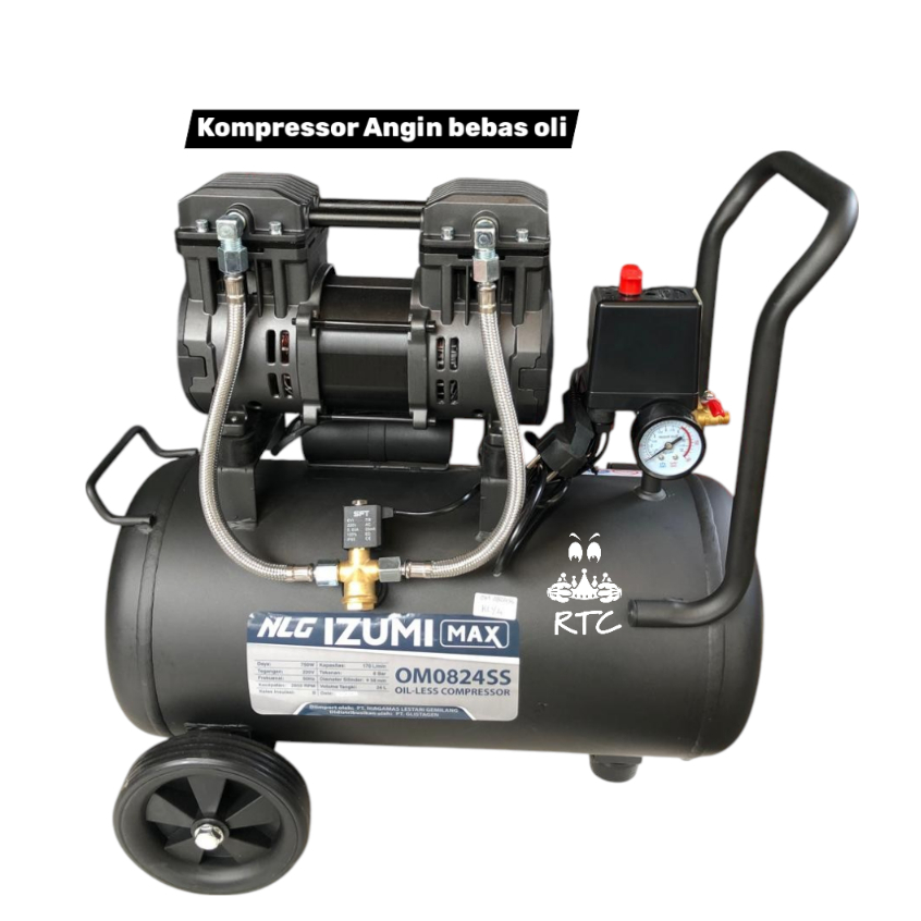 Kompresor angin 1 pk kompresor tanpa oli 1hp nlg izumi max
