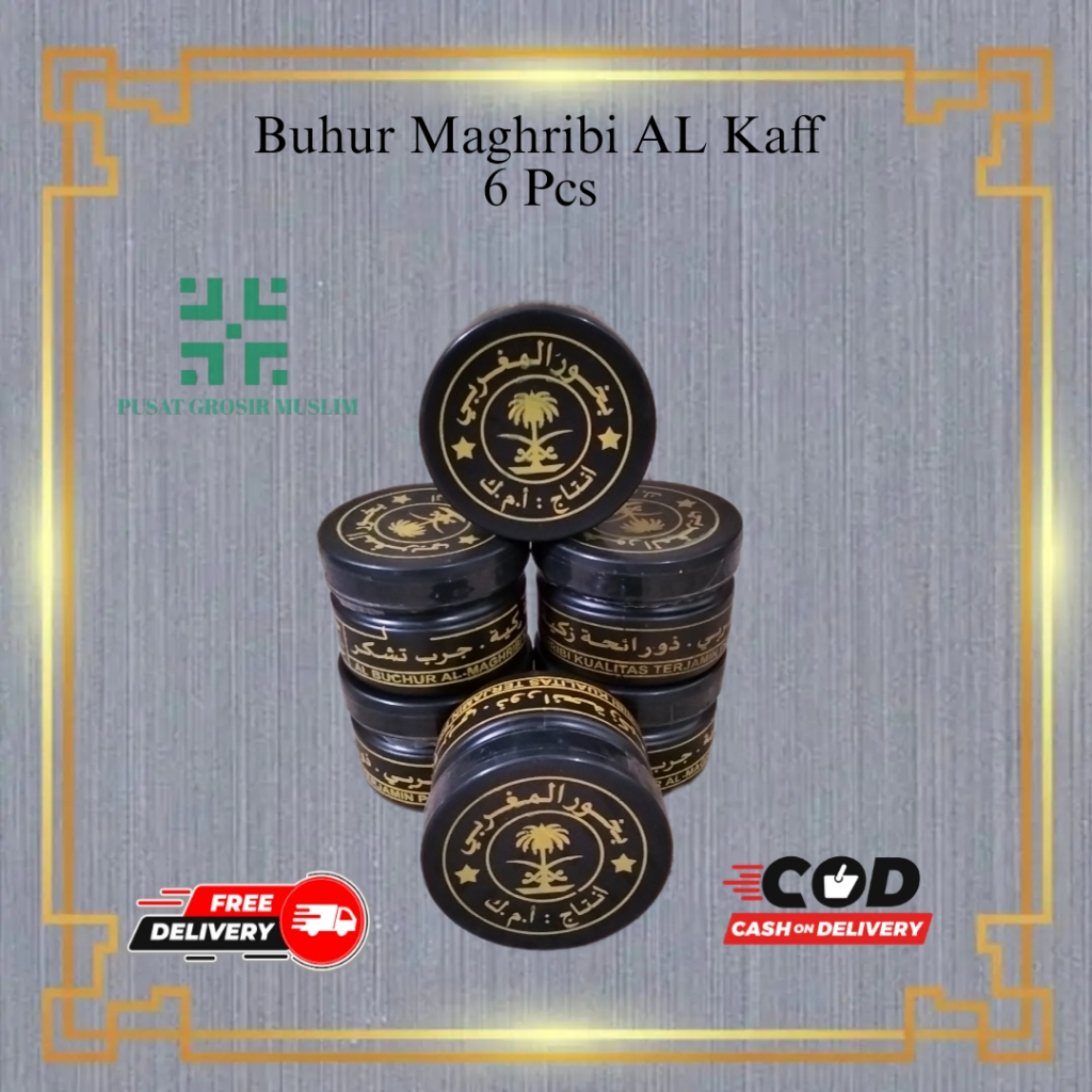 BUKHUR AL MAGHRIBI ALKAFF 6 PCS AL MAGHRIBI BAKHOOR MAGRIB BUHUR DUPA ORIGINAL ALMAGRIBI ASLI GAHARU