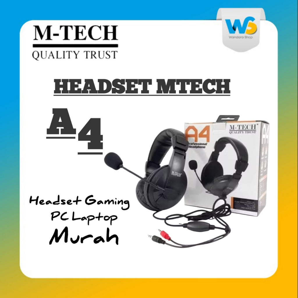 Headset Gaming M-tech A4 / headset pc / headset laptop plus microphone