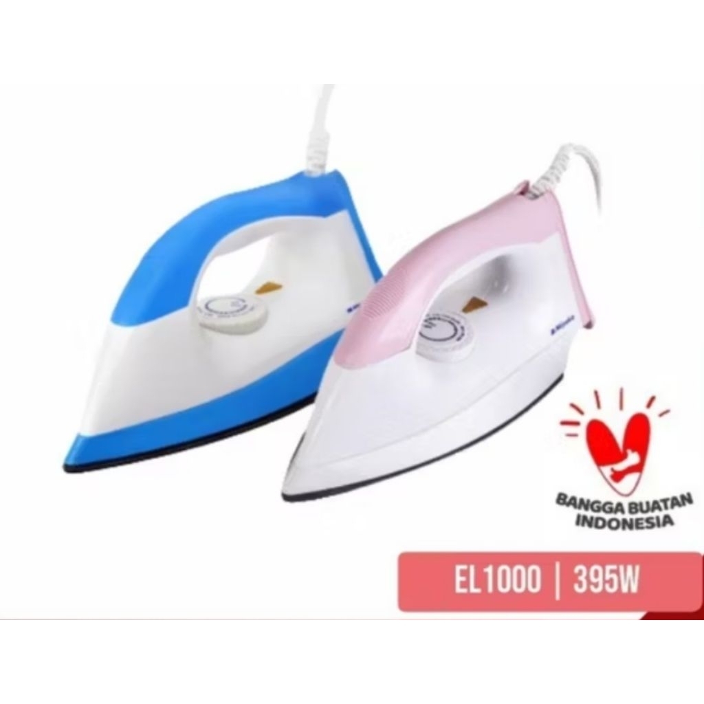 MIYAKO SETRIKA LISTRIK EI1000 PLASTIK RINGAN BIRU