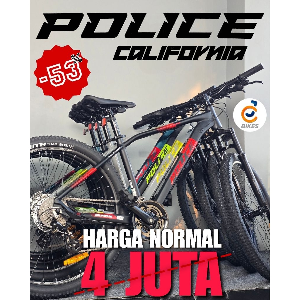 Sepeda Gunung MTB Police California NL by Element 27,5 inch, 3x9 Speed Altus Hidrolik