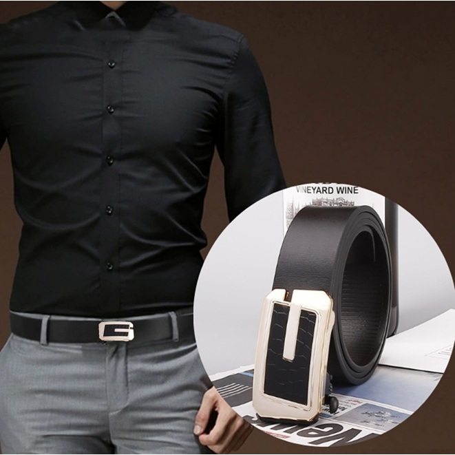 DISKON IKAT PINGGANG PRIA CLASSIC KOREA FASHION STYLE