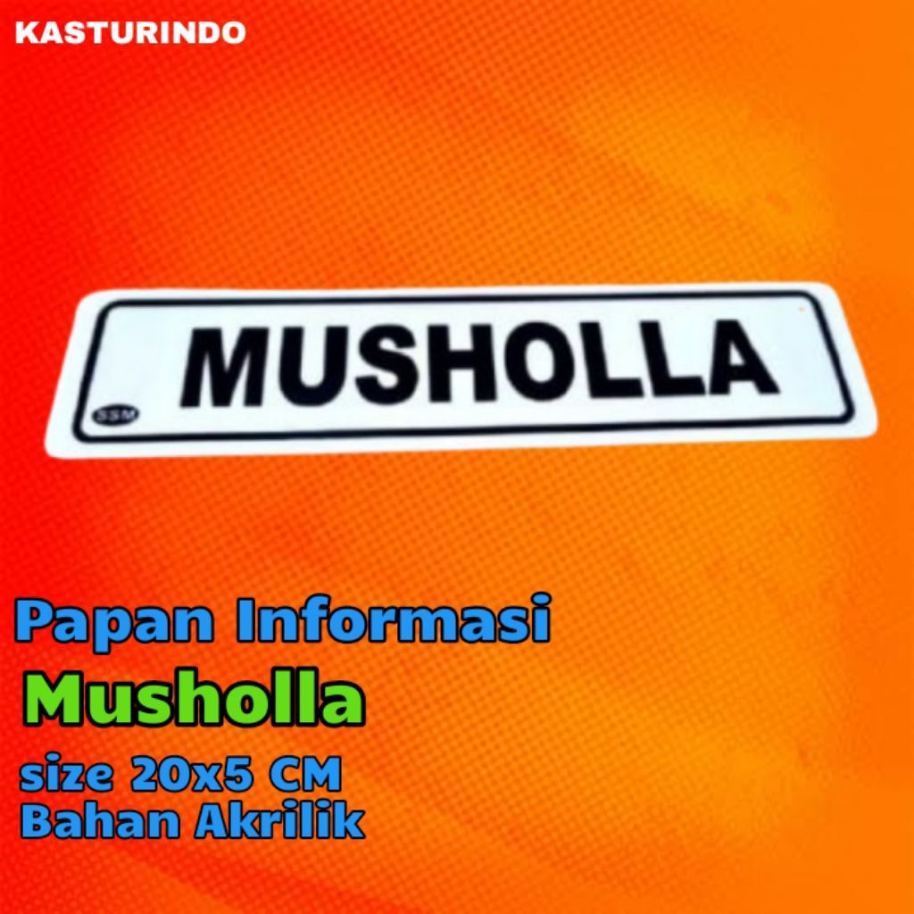 

Papan Informasi Islam / Musholla Ukuran 20x5 CM / Akrilik