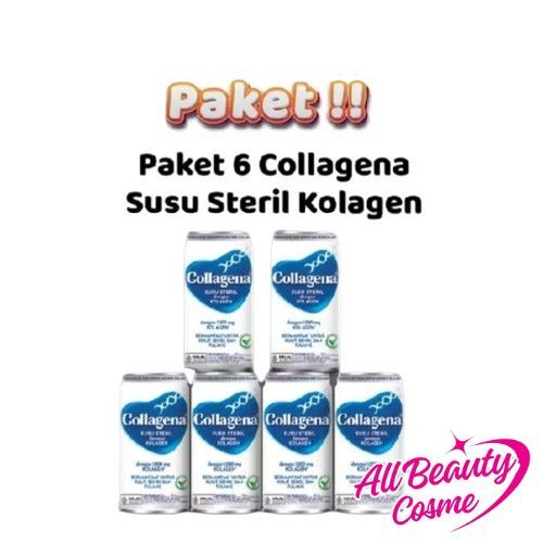ALLBEAUTY | Collagena Susu Steril dengan Kolagen 189 ml isi 6 Kaleng